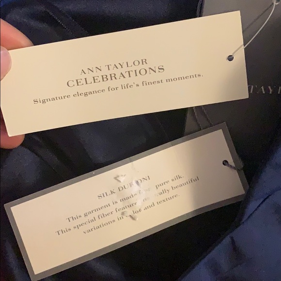 Ann Taylor Celebrations blue strapless silk dress - Picture 10 of 11